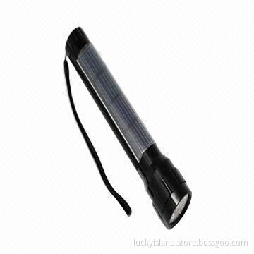 Solar LED Flashlight with 10 Pieces White Super Bright LED